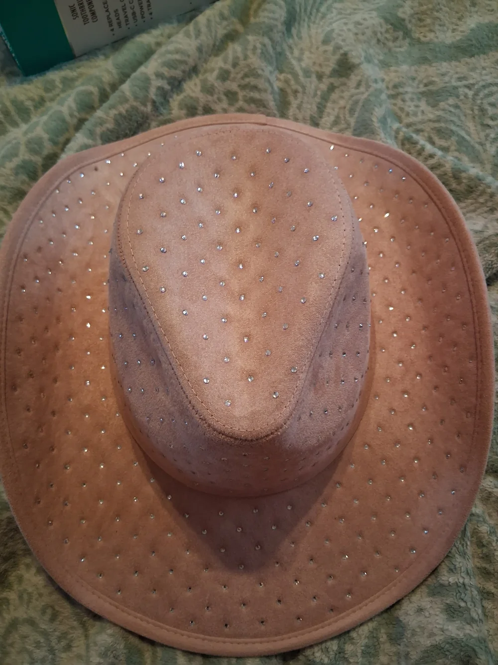 Studded Pink Women’s Velour Cowboy Hat
